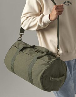 Vintage Canvas Barrel Bag