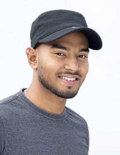 Organic Cotton Army Cap Washed