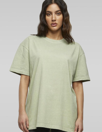 Ladies Oversized Acid Wash Tee