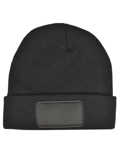 Knitted Hat With Patch