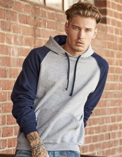 Nublend® Colour-Block Raglan Hooded Sweatshirt