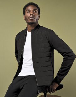 Regular Fit Quilted Full Zip Sweatshirt