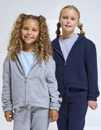 Kids Recycled Cropped Oversize Full-Zip Hoodie