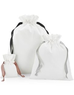 Cotton Gift Bag with Ribbon Drawstring