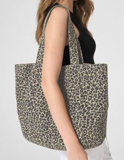 Leopard Print Canvas Shopper