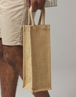 Shimmer Jute Bottle Bag