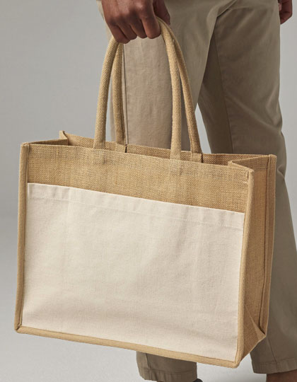 Cotton Pocket Natural Starched Jute Shopper