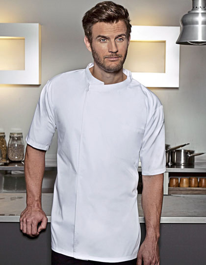 Short-Sleeve Throw-Over Chef Shirt Basic