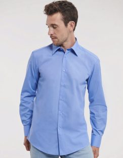 Men’s Long Sleeve Tailored Polycotton Poplin Shirt