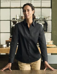 Ladies’ Long Sleeve Classic Polycotton Poplin Shirt