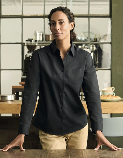 Ladies’ Long Sleeve Classic Polycotton Poplin Shirt