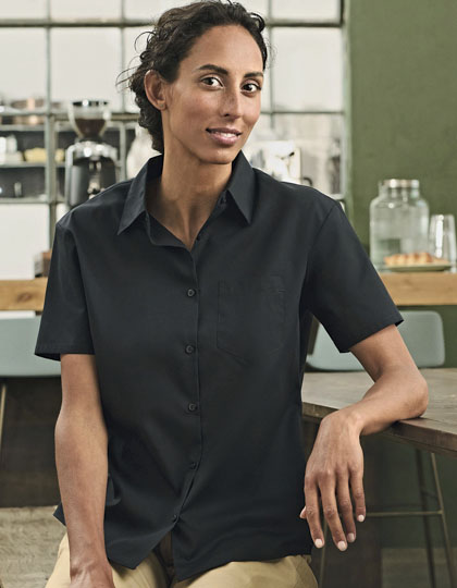 Ladies’ Short Sleeve Classic Polycotton Poplin Shirt