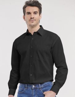 Men’s Long Sleeve Classic Pure Cotton Poplin Shirt