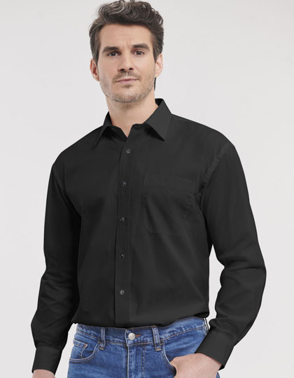 Men’s Long Sleeve Classic Pure Cotton Poplin Shirt