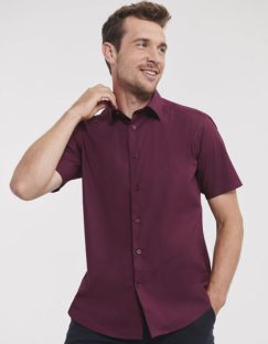 Men’s Short Sleeve Fitted Stretch Shirt