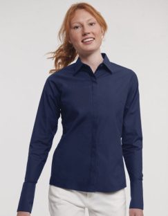 Ladies’ Long Sleeve Fitted Ultimate Stretch Shirt