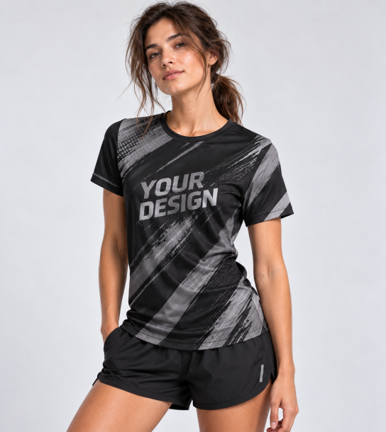 Koszulka Damska Sportowa Fullprint O-Neck | Universe Production TKS02O