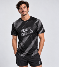 Koszulka Męska Sportowa Fullprint O-Neck