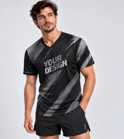 Koszulka Męska Sportowa Fullprint V-Neck