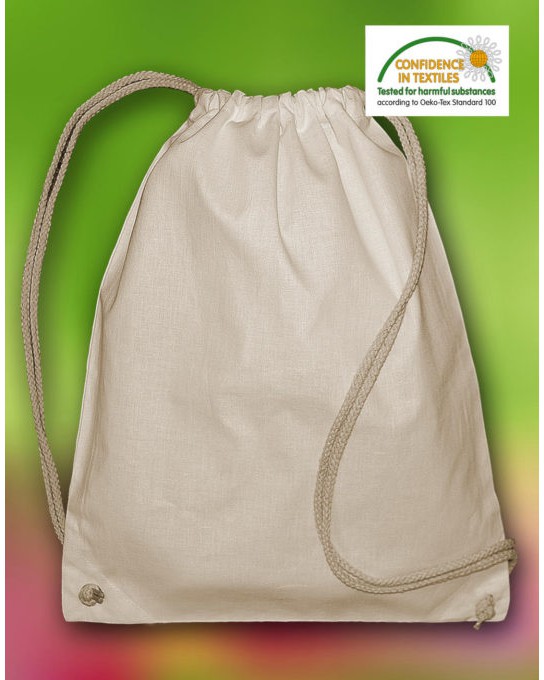 Plecak ze sznurkiem z bawełny organicznej, Bags by JASSZ