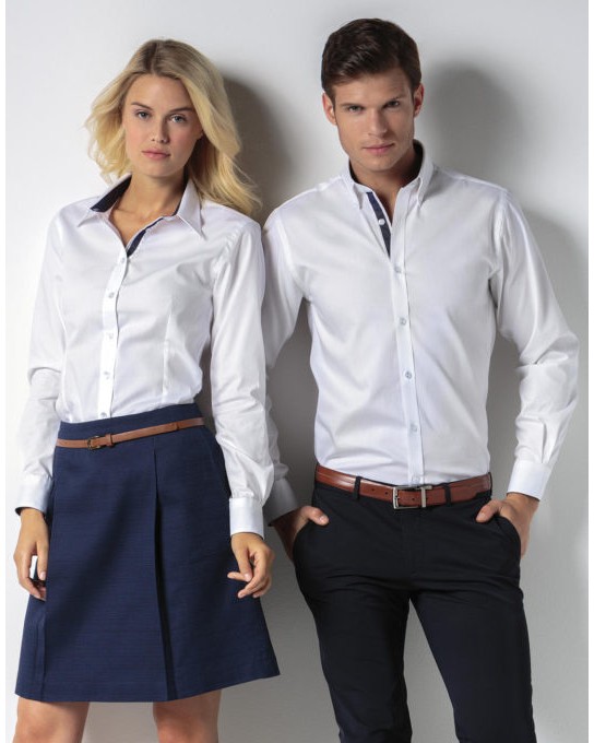 Koszula Contrast Premium Oxford LS, Kustom Kit
